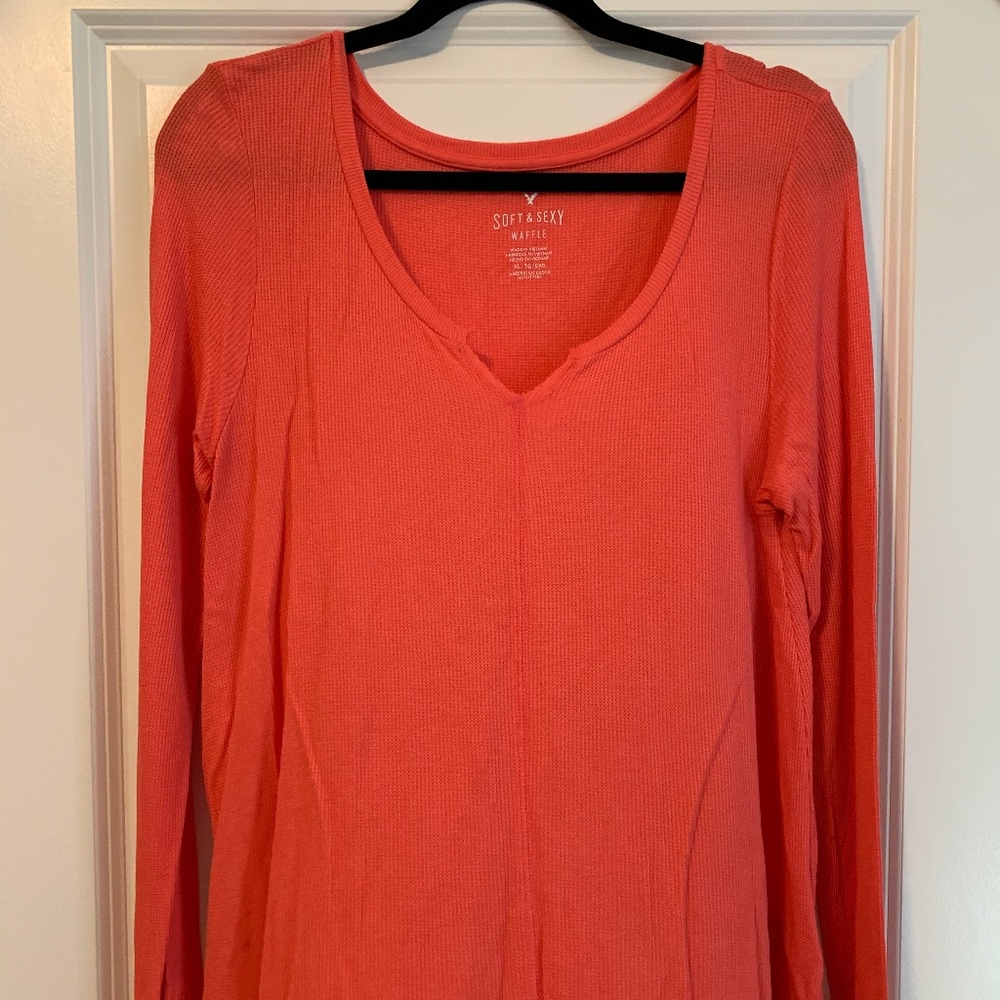 American Eagle Waffle Top